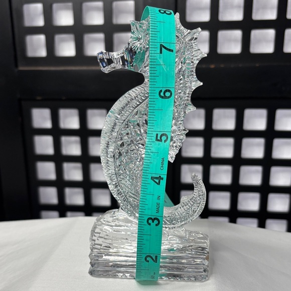 🤍 Waterford Crystal Seahorse Figurine 7" Vintage Retired Ireland Collectible 🤍 - Picture 9 of 16